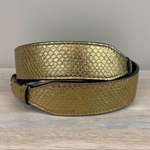 Michael Kors Gold Embossed Shoulder Strap, EUC!